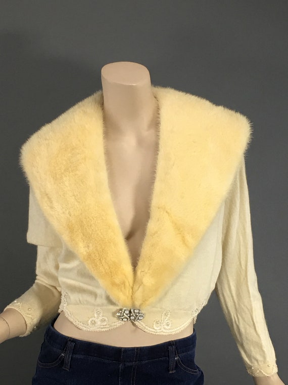 1950s 60s Cashmere and Mink Sweater,  Vintage Ivo… - image 10