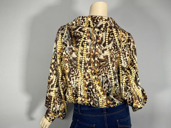 70's / 80s  Novelty Print Bodysuit, Snap Closure,… - image 9