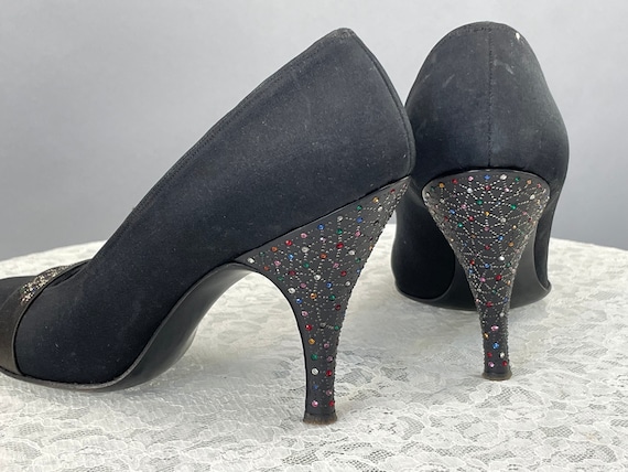 Multi Color Rhinestone Heels Vintage 