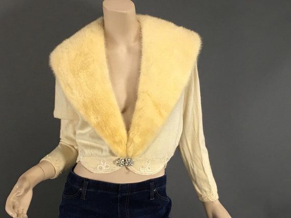 1950s 60s Cashmere and Mink Sweater,  Vintage Ivo… - image 1