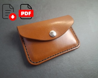 Leather PDF Pattern Flap Wallet  | Digital Pattern Download