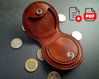 Leather PDF Pattern  Horseshoe Wallet  | Digital Pattern Download