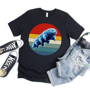 Retro Tardigrade T Shirt For Men Women, Water Bear Tardigrade Gift, Moss Piglet Lover, Science Teacher Microbiologist Gift