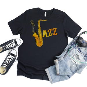 Jazz Saxophone T Shirt For Men Women, Funny Saxophone Gifts For Saxophones Music Lover, Musician Gift For Saxophone Player