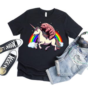 Tardigrade Riding Unicorn T Shirt For Men Women, Water Bear Tardigrade Gift, Moss Piglet Lover, Science Teacher Microbiologist Gift