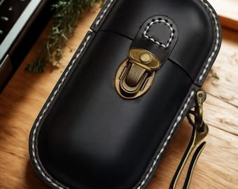 Vintage Leather Glasses Case Organizer, Handmade Sunglasses Holder Gift For Him Her, Hard Shell Eyewear Storage, Leather Sunglasses Box