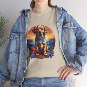 Rhode Island Dog Shirt | Golden Retriever Puppy Lobster Tee | Coastal Floral Style | State Dog Series