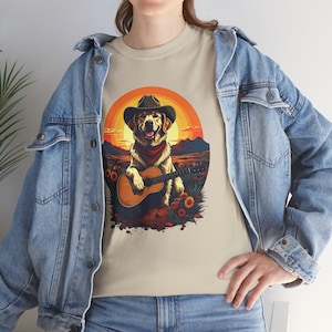 Oklahoma Dog Shirt | Golden Retriever with Cowboy Hat and Wildflowers | Country Music Pet Tee | State Dog Series
