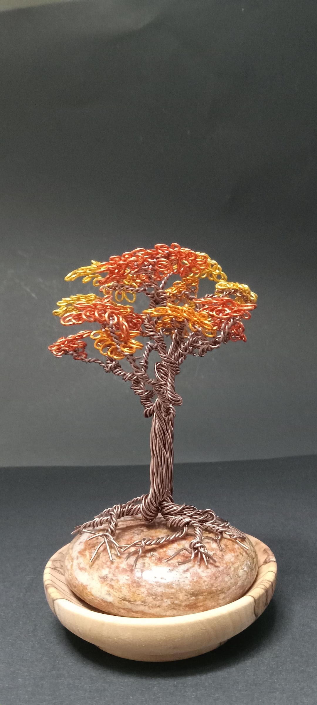 Decorative Handmade Tree Copper Wire Tree – 8 Inch Handmade Tree Sculpture, Rustic Decor Gift ...
