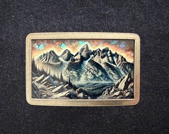 Mountain Landscape Belt Buckle