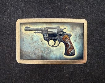 Vintage Revolver Belt Buckle