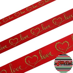 Cinta de grosgrain estampada, día de San Valentín, Cupido, amor, lilredribbonhood, regalo de cumpleaños para hermana
