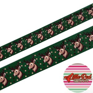 Fita de gorgorão impressa de 5/8" ou 7/8", cervos, caça, ao ar livre, lilredribbonhood, presente de aniversário para irmã