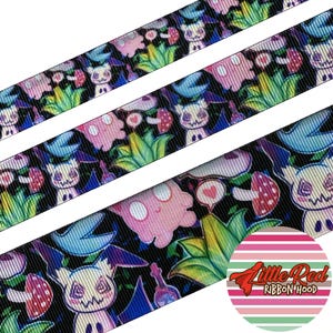 5 yds 5/8", 7/8" of 1,5" bedrukt grosgrain lint, Poket Monster, anime, lilredribbonhood, verjaardagscadeau voor zus