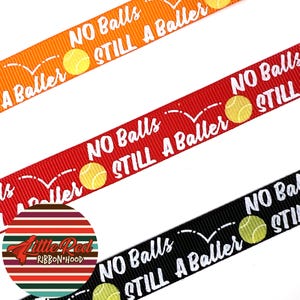Fita de gorgorão impressa de 5/8", sem bolas, ainda um jogador, fita de cachorro, lilredribbonhood, presente de aniversário para irmã