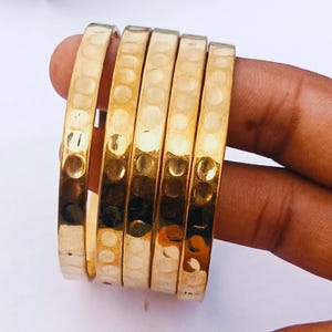 Set Of 5 Bangles , Brass Bangles , Handmade Bangles , 5 Days Bangles , Gift For Christmas , Brass Jewelry ,Statement Bangles ,Women Jewelry