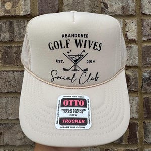 Abandoned Golf Wives Social Club Trucker Hat Golf Wife Trucker Hat Funny Golf Hat for Women Girls Golf Trip Hat Country Club Hat Wife Gift