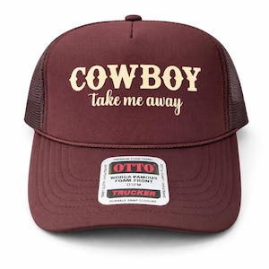 Cowboy Take Me Away Trucker Hat, Dixie Chicks Cowboy Trucker Country Concert Hat Cute Birthday Gift for Her Gift Idea for Bestie The Chicks
