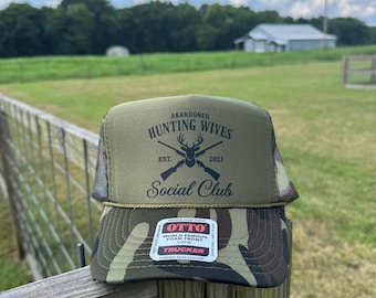 Abandoned Hunting Wives Social Club Trucker Hat Hunting Wife Trucker Hat Funny Hunting Hat for Women Hunting Trip Gift for Hunting wife
