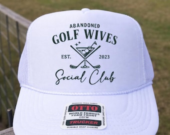 Abandoned Golf Wives Social Club Trucker Hat Golf Wife Trucker Hat Funny Golf Hat for Women Girls Golf Trip Hat Country Club Hat Wife Gift