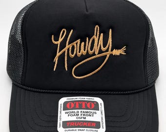 Howdy Embroidered Trucker Hat, Howdy trucker hat Country Rodeo Cowgirl Style Cute Gift for Mom Present for Wife Bestie Gift Idea