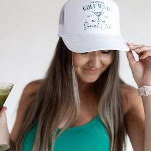 Abandoned Golf Wives Social Club Trucker Hat Golf Wife Trucker Hat Funny Golf Hat for Women Girls Golf Trip Hat Country Club Hat Wife Gift