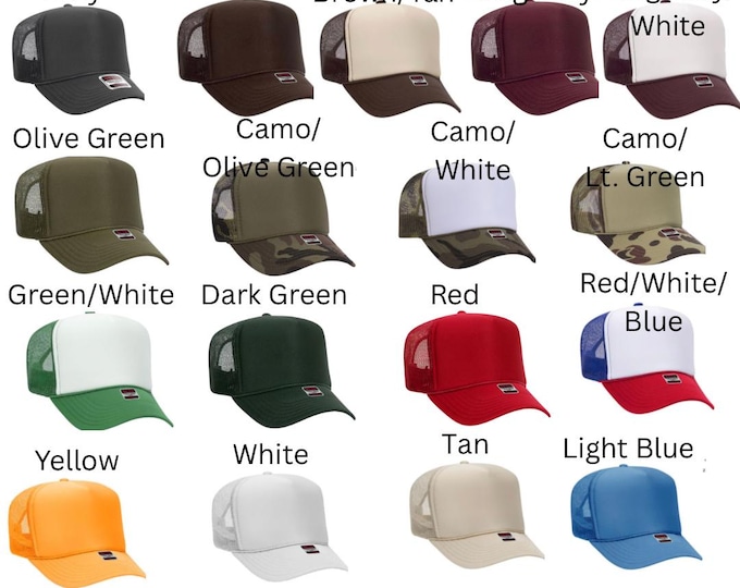 Otto Blank Trucker Hats Adjustable Snapback Plain Otto Trucker Hats ...