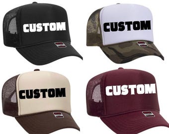 Custom Trucker Hat, Custom hat, Custom apparel, Trucker hat, Custom Logo hats, Business Logo snapback, Personalized hats, Bachelorette hat