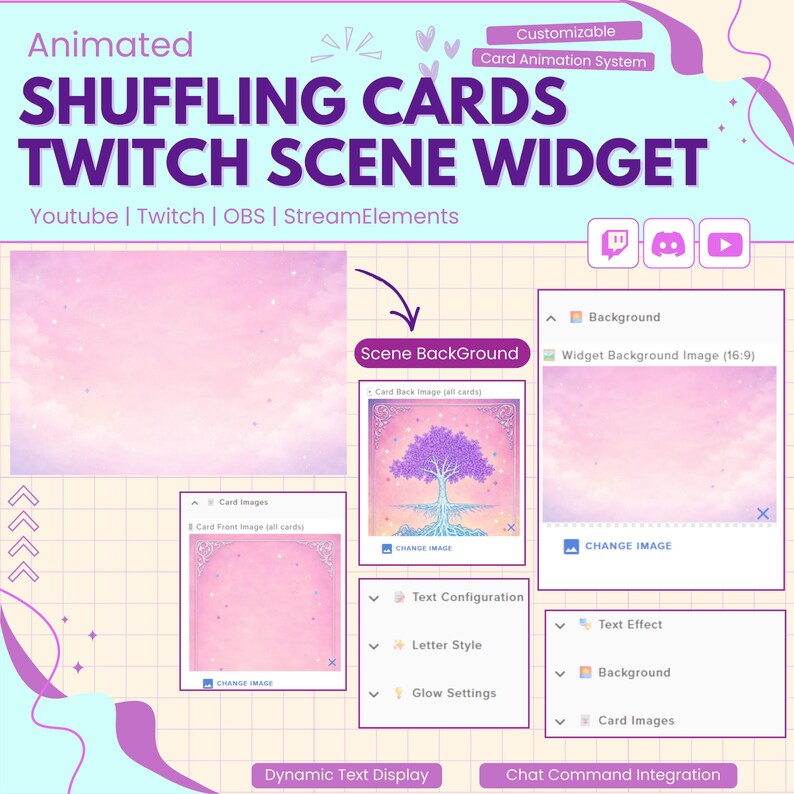 Scene Widget Card Flip Animierte Stream Widget | StreamElements-Widget | Ab Bald BRB ...