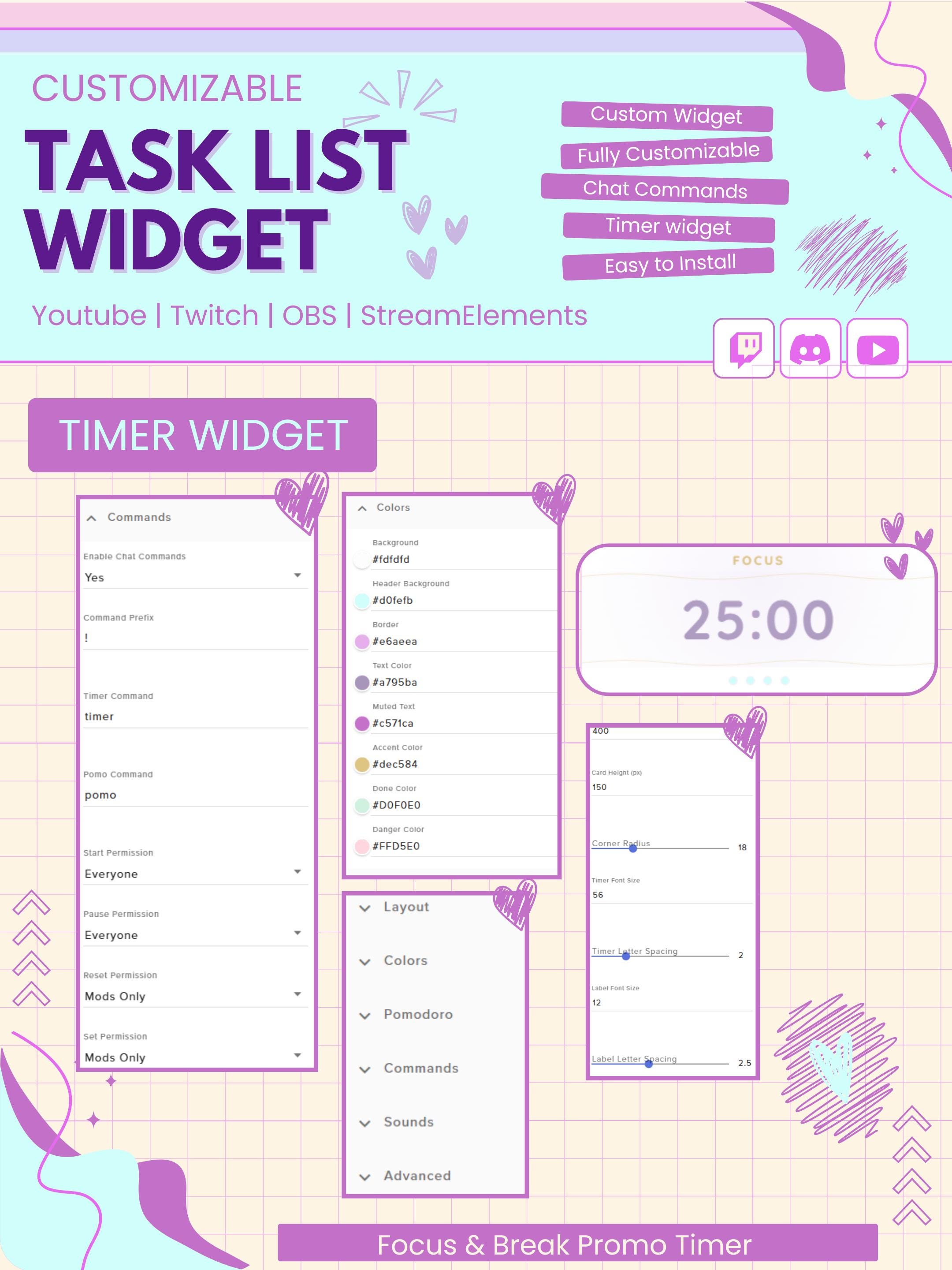 Twitch Stream Tasklist 3-in-1 Widget for Streamelements -> Co-working ...