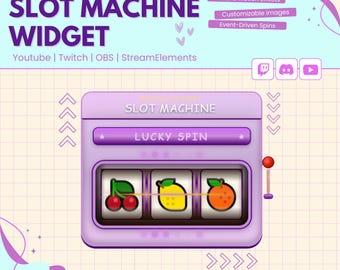 Animated Slot Machine Overlay for Twitch | StreamElements Lucky Spin Widget | OBS Casino Stream Alert