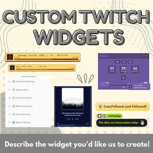 Custom Stream Widget: Unique Design for Twitch, YouTube, Kick