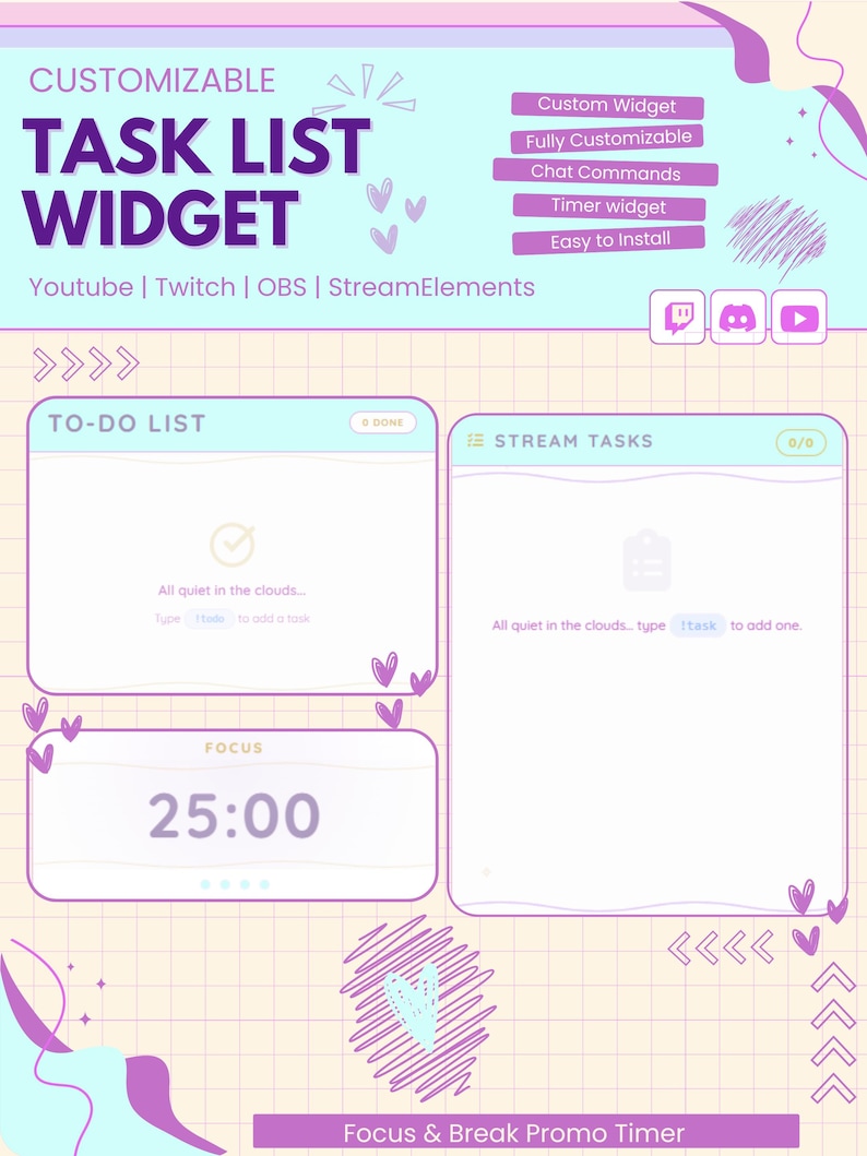 Twitch Stream Tasklist 3-in-1 Widget for Streamelements -> Co-working ...