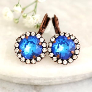 Blue Horizon Drop Earrings, Sapphire Blue Earrings, Crystal Ultra Blue Drop Earrings, Gift For Her, Bridesmaids Earring, Royal Blue Earrings