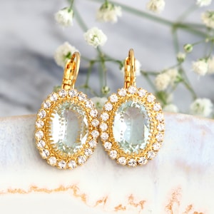 Aquamarine Earrings, Light Blue Earrings, Bridal Aquamarine Earrings, Crystal Blue Drop Earrings, Something Blue, Aquamarine Drop Earrings