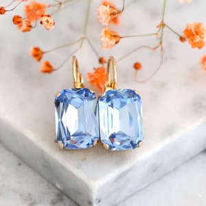 Blaue Tropfen Ohrringe, Aquamarin Tropfen Ohrringe, Braut Blaue Ohrringe, Hellblaue Kristall Ohrringe, Geschenk für sie, Brautjungfern Blaue Ohrringe