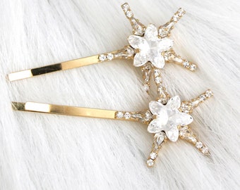 Bridal Hair Pin, Bridal Crystal Bobby Pin, Crystal Bobby star Pin, Wedding Hair Jewelry, Crystal Bridal Hair Jewelry, Bridal Star Hair Pin