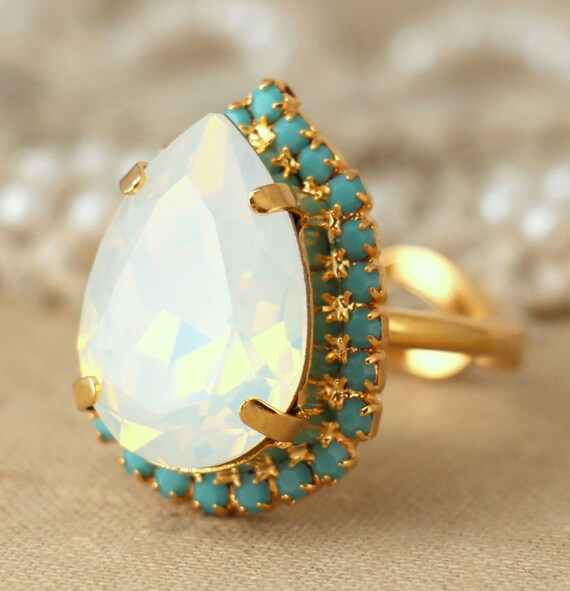 Swarovski opal best sale ring