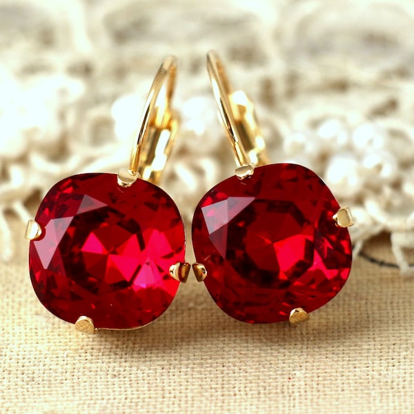 Boucles d'oreilles rouge rubis,Boucles d'oreilles rouge foncé,Boucles d'oreilles cramoisi Boucles d'oreilles rouge rubis,Boucles d'oreilles rouge cramoisi,Boucles d'oreilles rubis,Cadeau pour elle