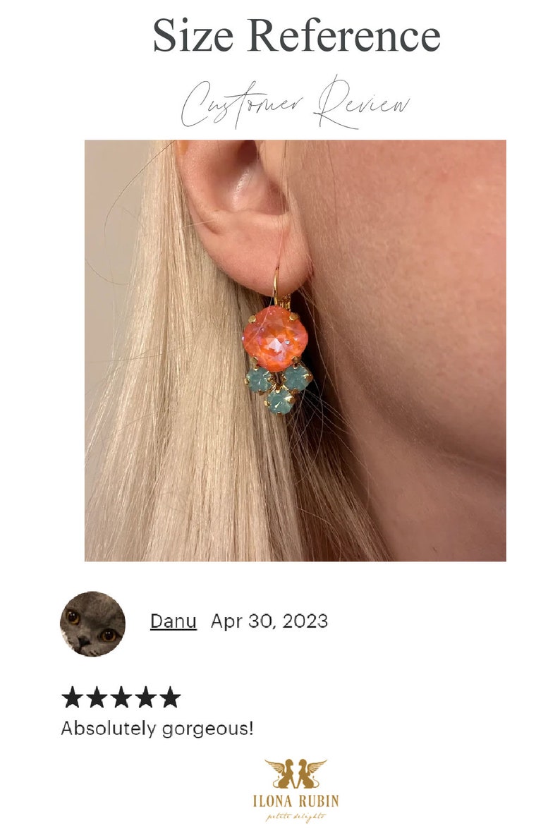 Tangerine Earrings, Coral Mint Earrings, Persimmon Earrings, Orange Green Earrings, Tangerine Drop Earrings, Bridal Earrings, Gift For Her image 2