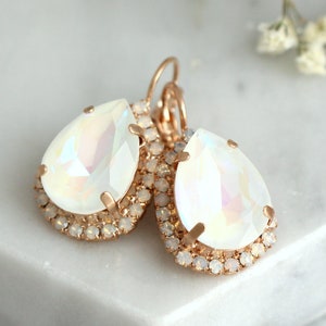 Opal Ohrringe, Braut Ohrringe, Braut Opal Ohrringe, Braut Ohrringe, Braut Opal Kristallohrringe, Brautjungfern Kristallohrringe