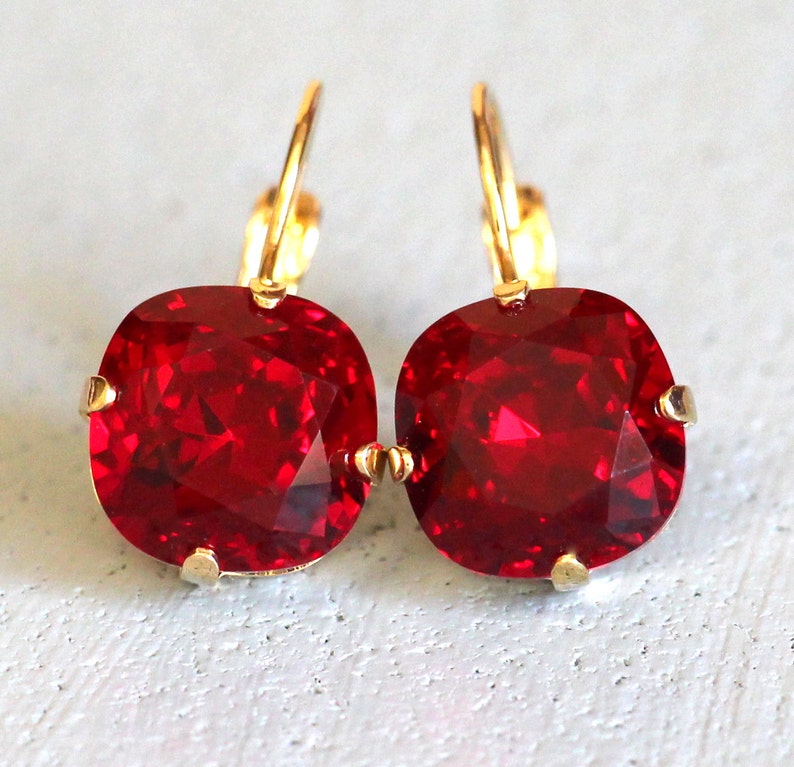 Ruby Red Earrings,Dark Red Drop Earrings,Crimson Drop Earrings Ruby Red Earrings ,Crimson Red Earrings,Ruby Drop Earrings,Gift For Her image 3