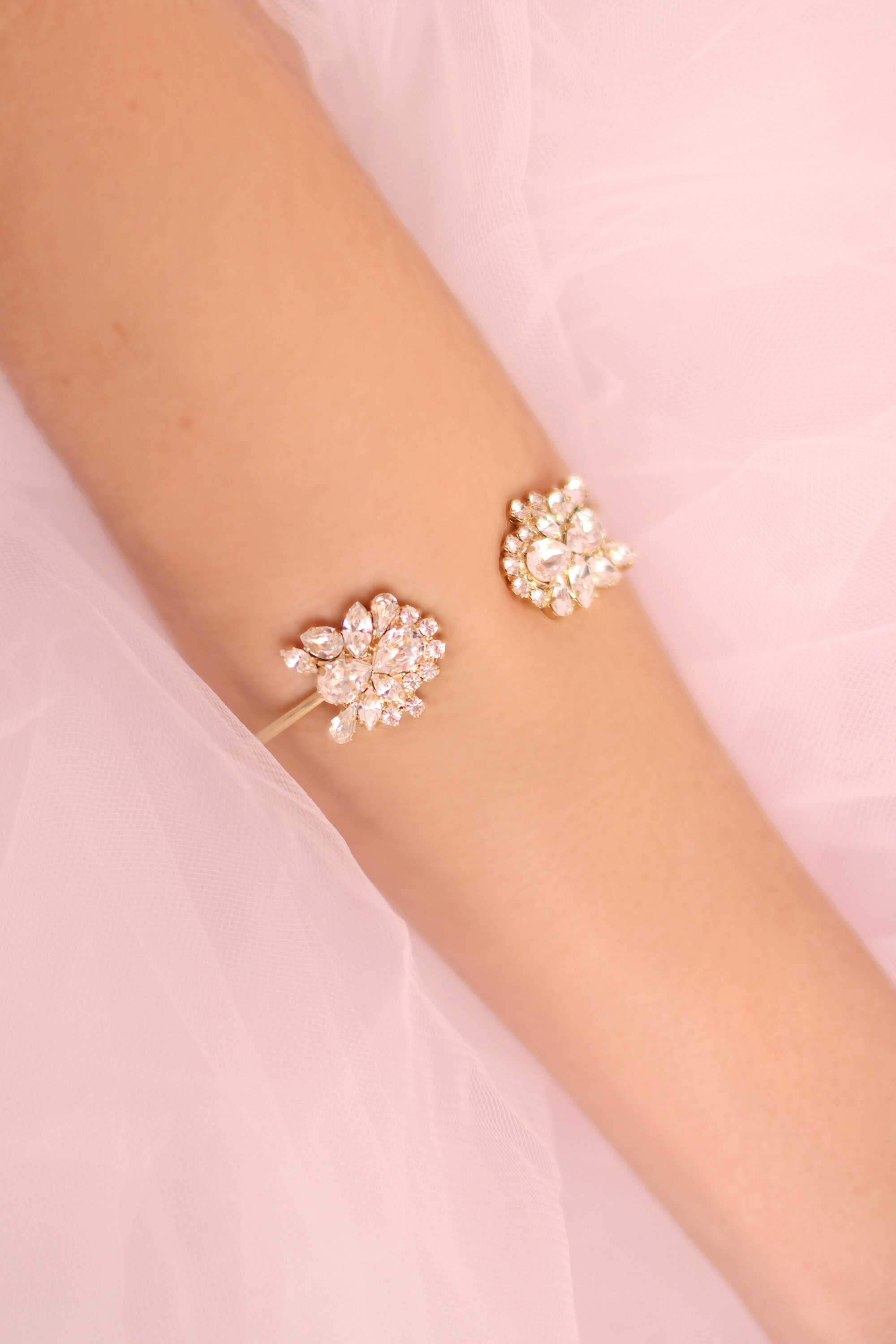 Bridal Bracelet Clear Crystal Bracelet Cuff Bracelet Bridal Etsy Israel