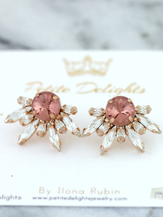 Blush shop bridal earrings