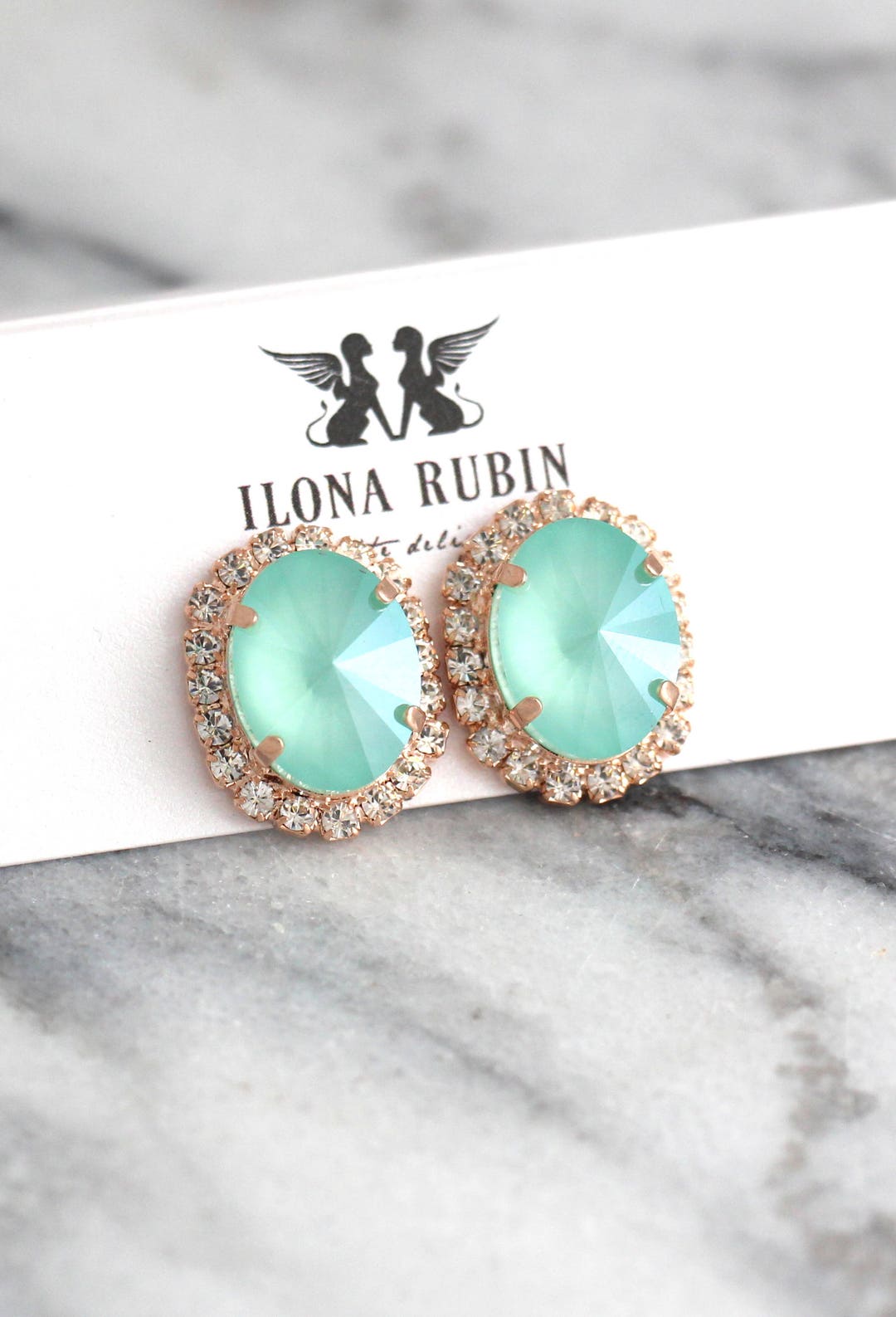 Mint Earrings, Bridal Mint Earrings, Mint Opal Earrings, Green Sage ...