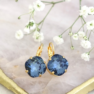 Blue Navy Earrings, Blue Navy Drop Earrings, Dark Blue Drop Earrings, Bridesmaids Earrings, Everyday Blue Earrings, Blue Navy Drop Earrings image 3