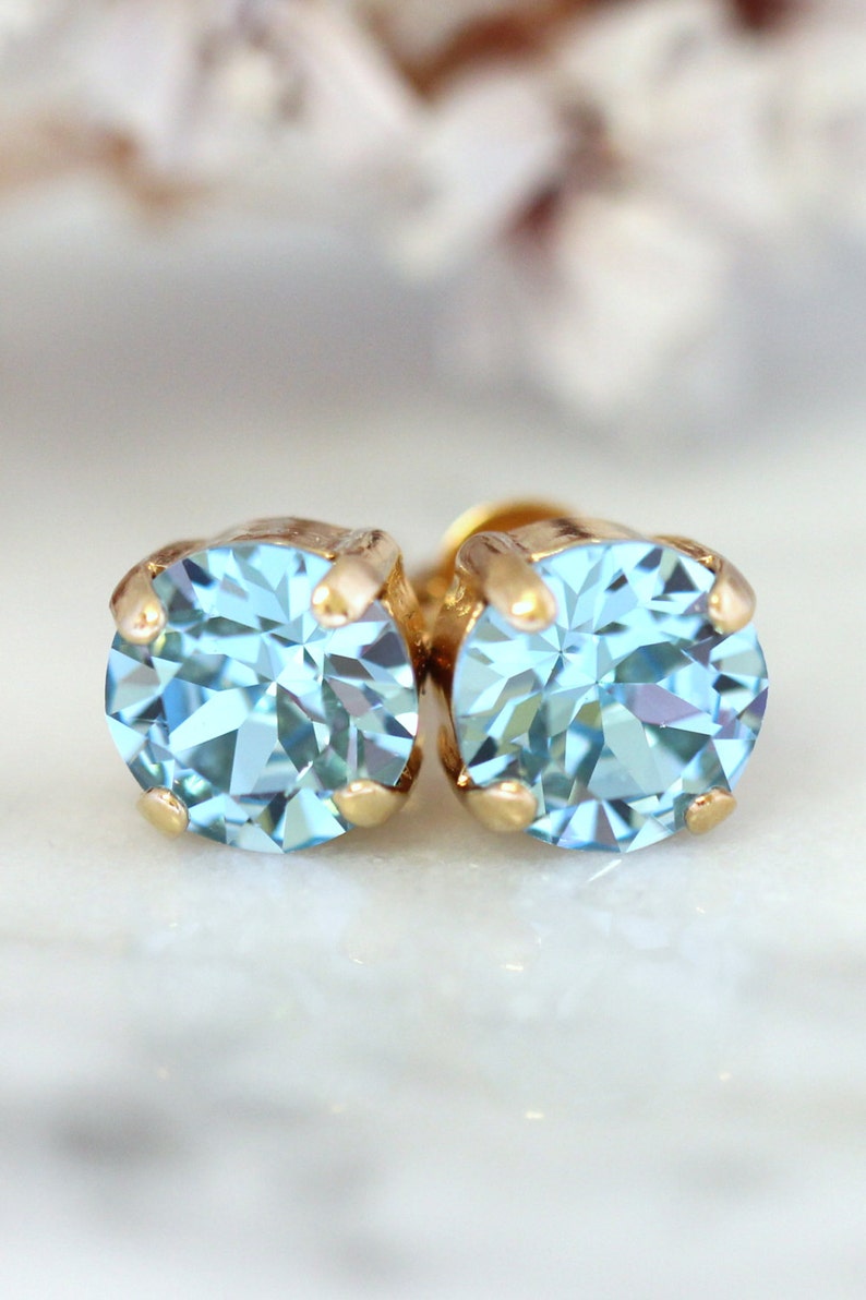 aquamarine stud earrings aquamarine stud earrings