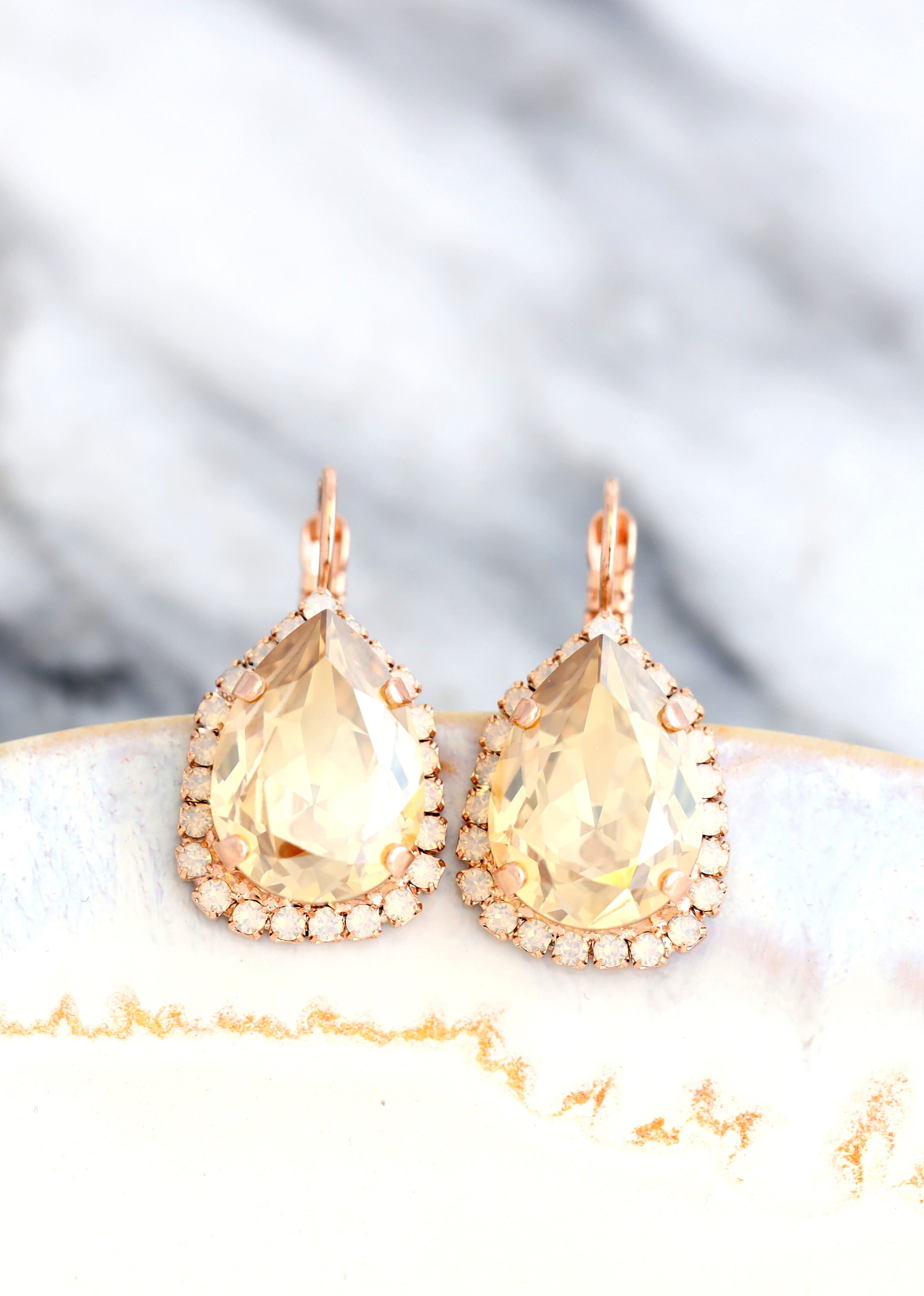 Champagne Drop Earrings