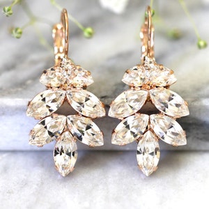Bridal Crystal Classic Earrings, Bridal Drop Earrings, Bridal Classic Crystal Earrings, Bridesmaids Earrings, Bridal Crystal Earrings