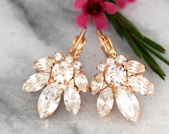 Boucles d'oreilles de mariée, Boucles d'oreilles de mariée en cristal, Boucles d'oreilles de mariée gouttes de cristal, Boucle d'oreille de mariée, Boucles d'oreilles de demoiselles d'honneur, Cadeau pour elle